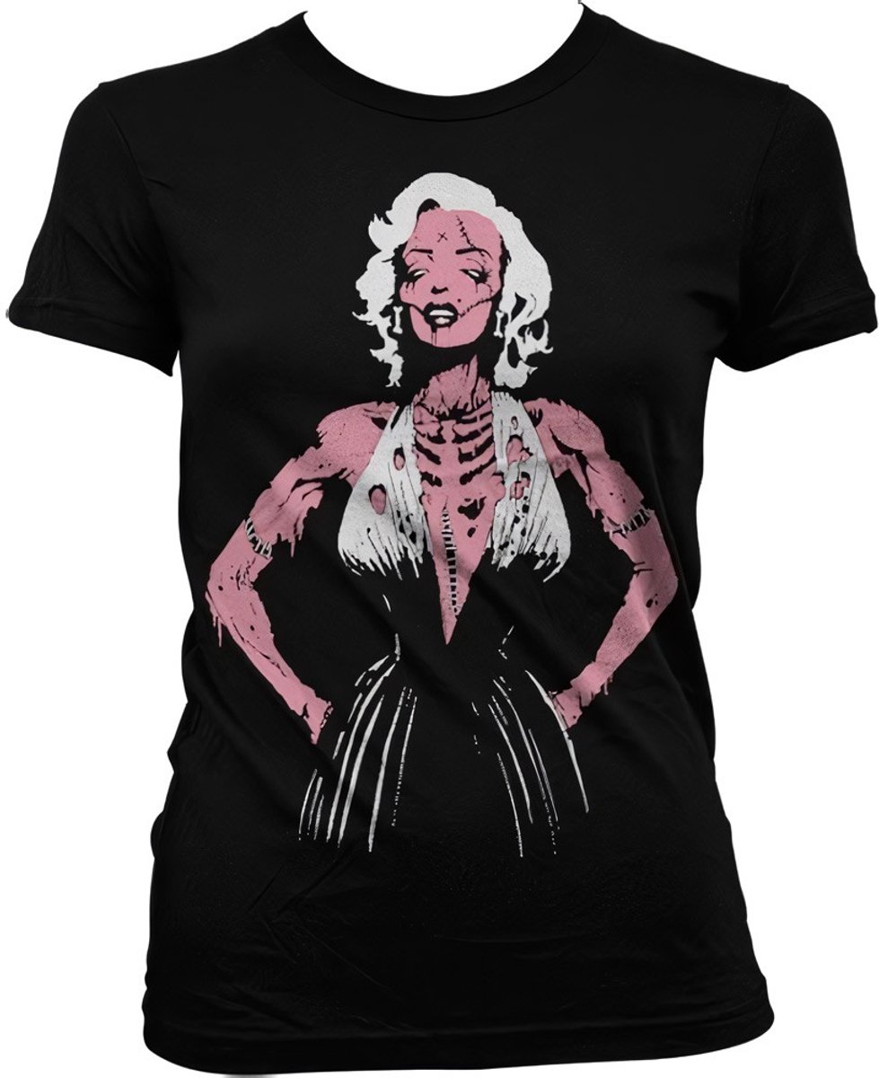 Zombie Monroe Girly T-Shirt Damen Black-XL