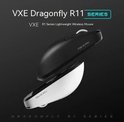 Zwarte en witte VXE R1 PRO muizen, lichtgewicht draadloze muizen.