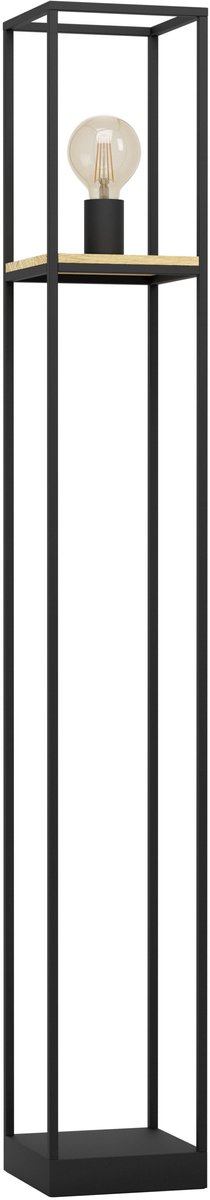 EGLO Libertad Vloerlamp - E27 - 128,5 cm - Zwart/Bruin