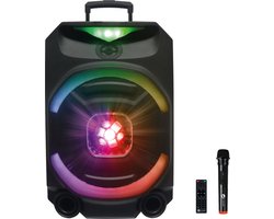 N-GEAR THE FLASH 1550D - karaoke set - 15" Woofer - Bluetooth - LED Lichtshow - Draadloze Microfoons - 800W