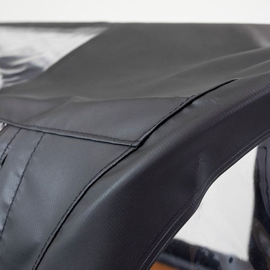 Babboe regentent Curve - zwart PVC - inclusief tentstokken van Babboe — afbeelding 2
