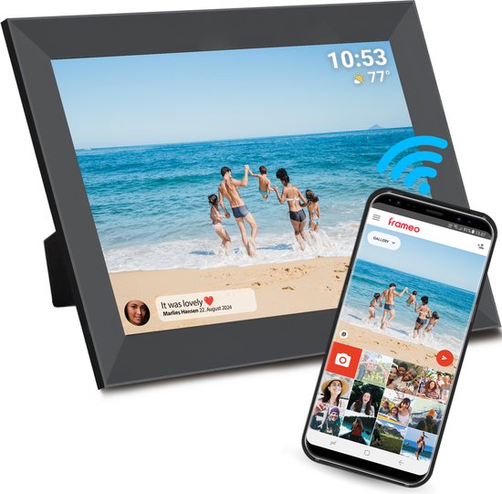 Denver Digitale Fotolijst 10.1 inch - HD - Frameo App - Fotokader - WiFi - IPS Touchscreen - 16GB - PFF1012B