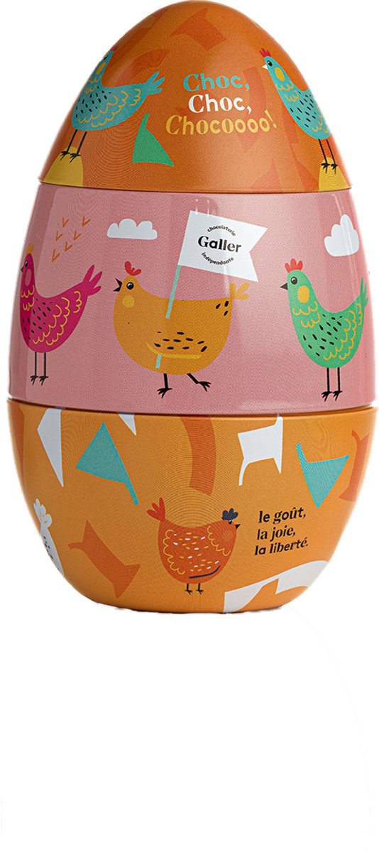 Set of chocolate Easter eggs Galler Metal Egg, 165 g