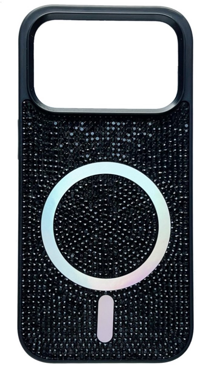 Casemania – Backcover – Bling Magnetic - Magsafe – iPhone 17 Pro Max - Zwart