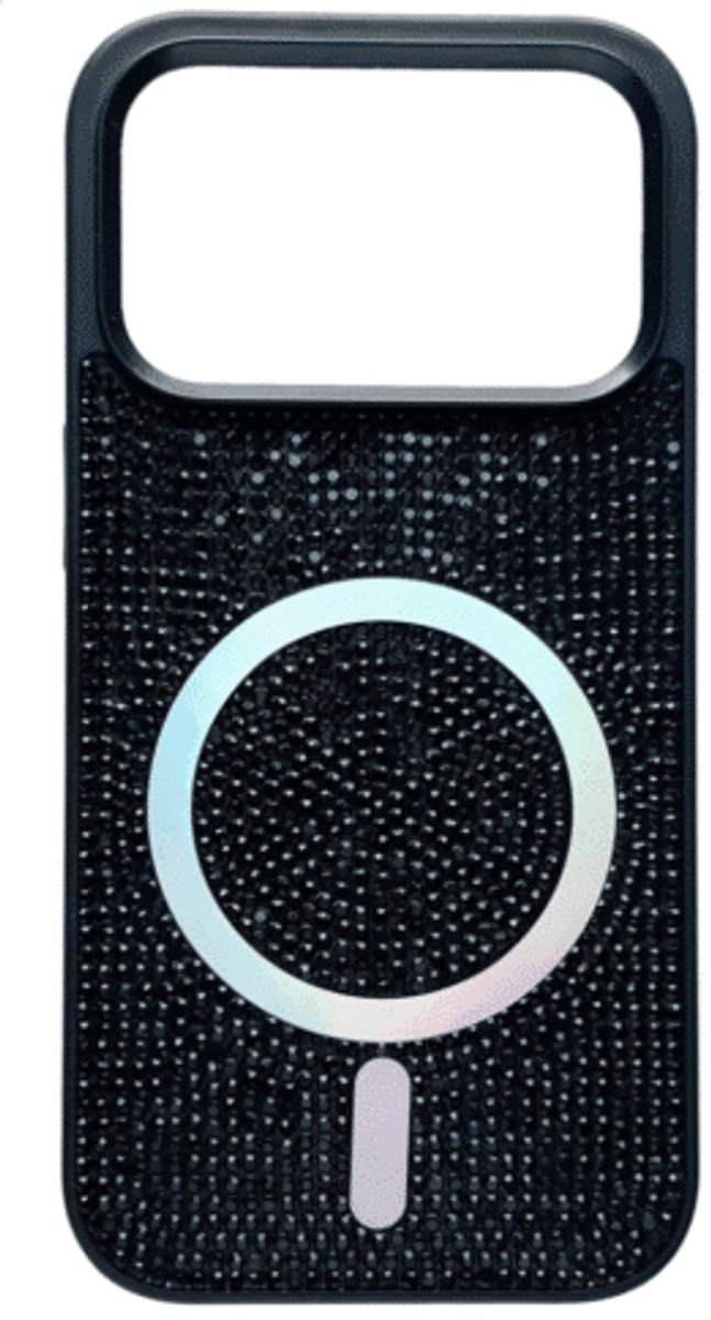 Casemania – Backcover – Bling Magnetic - Magsafe – iPhone 17 Pro - Zwart