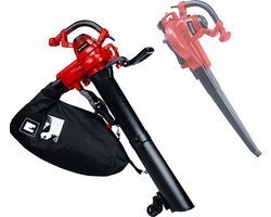 Einhell Elektrische Bladblazer/-zuiger GC-EL 3000 E - 3000 W - Blaas-/zuigfunctie - 45 L opvangzak - Blaassnelheid: 300 km/u - Hakselfunctie: 15:1