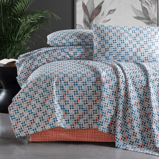 Parure de lit - Double - 260x220/240 + 1 taie d'oreiller 60x70 - Terra