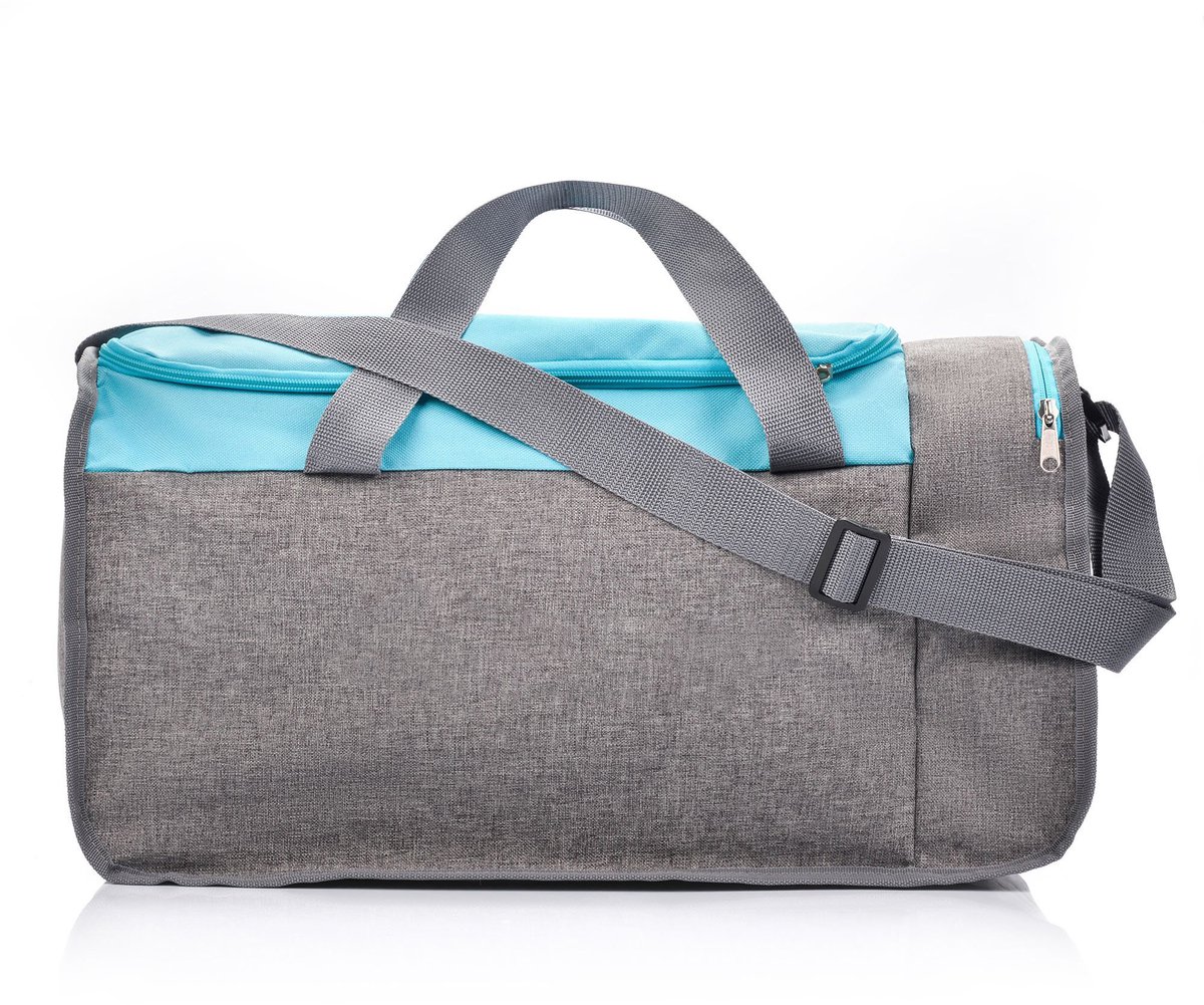 Meteor Widar - Fitness tas - Sportuitrusting - Ideaal voor sportschool en training - Blauw / Grijs Melange