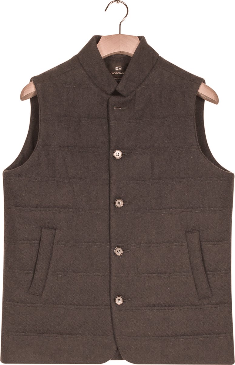 Giordano - Owen - Heren - Bodywarmer - Regular fit - Tussenjas - Donkerbruin - 522551-80