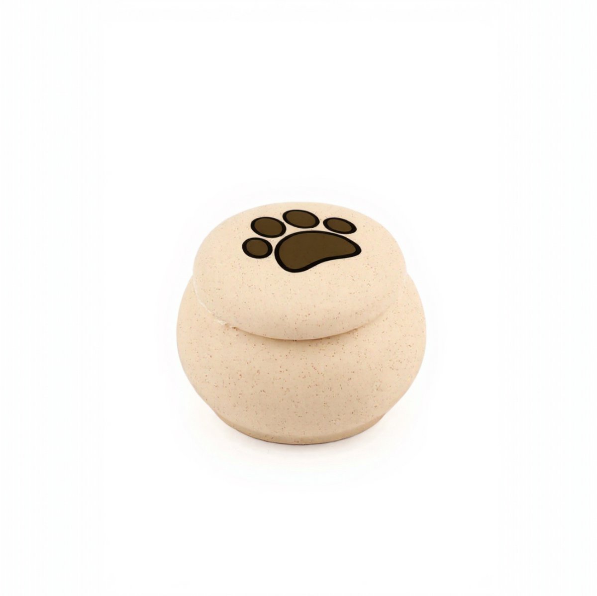 Artic Tavira Urn (XS) – Met Dierenpootje – Beige – Matte – 120ML – Zandsteen – Rustieke Zandstenen Urn – Handgemaakt – Mini Urn – Menselijk As – Huisdieren Urn – Urn Hond – Urn Kat – Urn voor As Volwassen – Urne – Urnen – Familie Urn