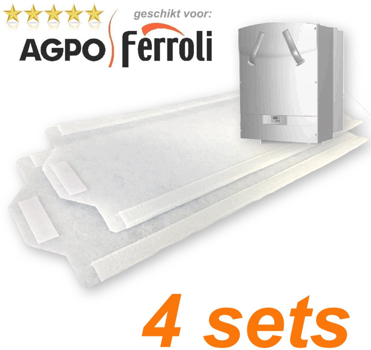 Agpo Ferroli HR Optifor 350 - WTW Filters - klasse G3 - 4 filtersets