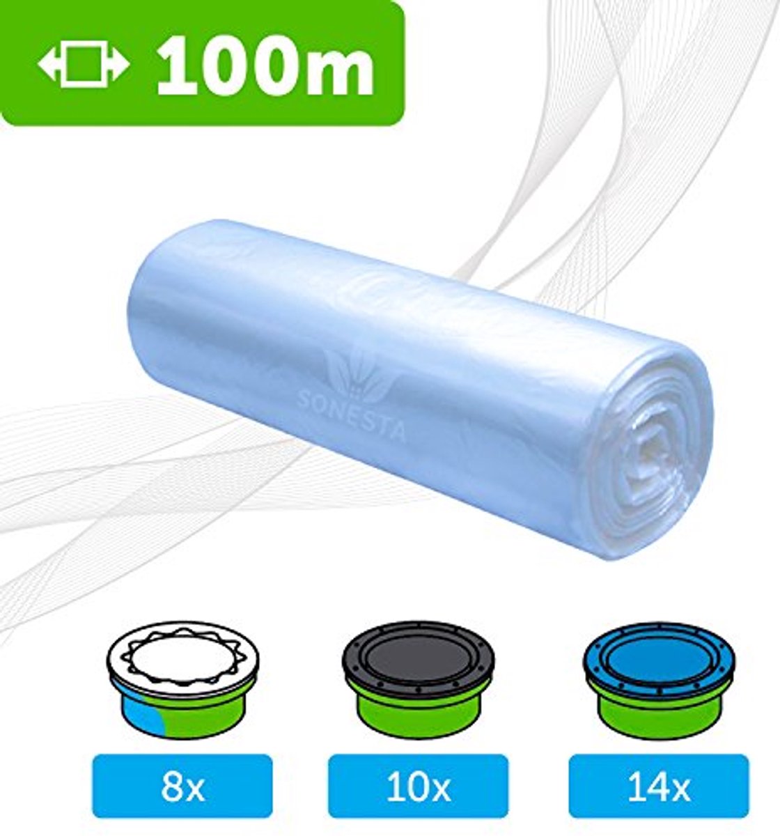 Image of 100m ECO navulfolie voor luiertwister luieremmer – compatibel met meerdere merken