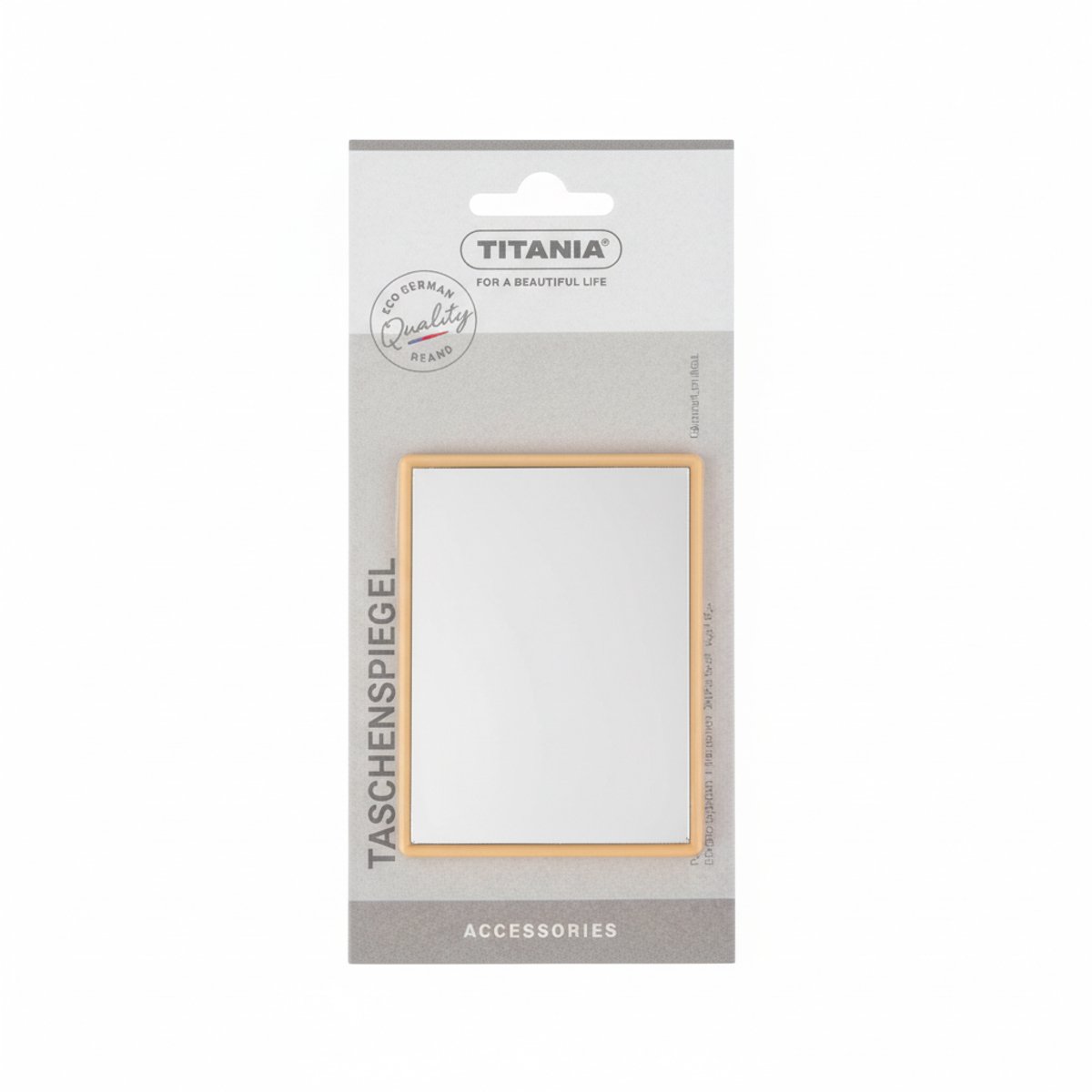 Titania make up spiegel - Opvouwbare zakspiegel 14x6cm wit.
