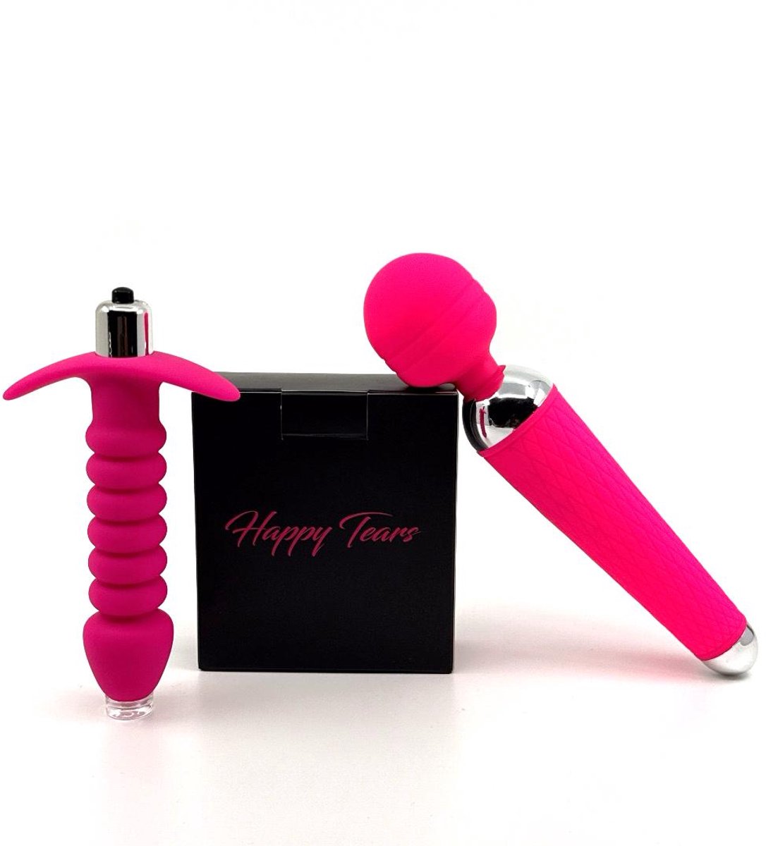 Happy Tears© Deep Desire Duo – Wand Vibrator & Geribbelde Anaal Stimulator met Vibratie