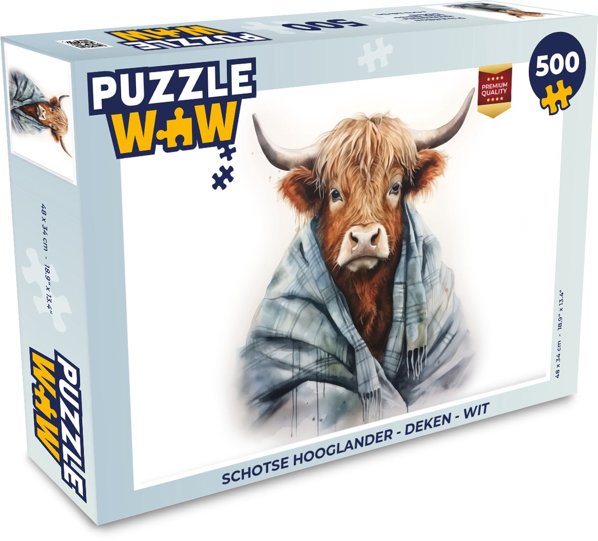 Schotse hooglander - Deken - Wit
