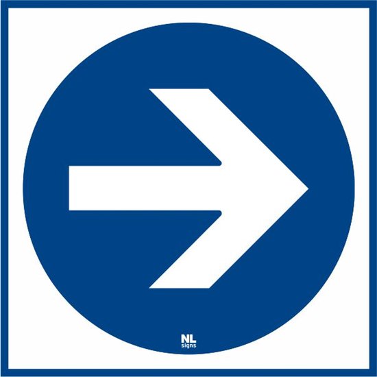 Flèche signalétique + cadre 10x10 cm