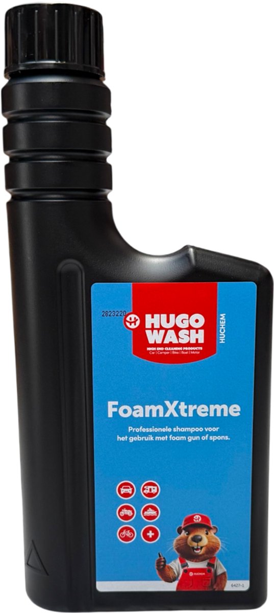 Autoshampoo | 0,5L | FoamXtreme | Ultieme foam combinatie voor een glanzende lak | Hugo Wash | Concentraat