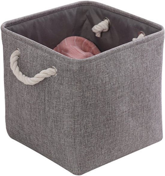 GRANNY SAYS Opbergboxen met deksel groot, pak van 2 stoffen opbergdozen met deksels, opbergbakken met deksel, kledingkast organizer opbergen en organiseren, stoffen opbergdoos met deksel - Wit&Grijs GRANNY SAYS Opbergboxen met deksel groot, pak van 2 stoffen opbergdozen met deksels, opbergbakken met deksel, kledingkast organizer opbergen en organiseren, stoffen opbergdoos met deksel - Wit&Grijs