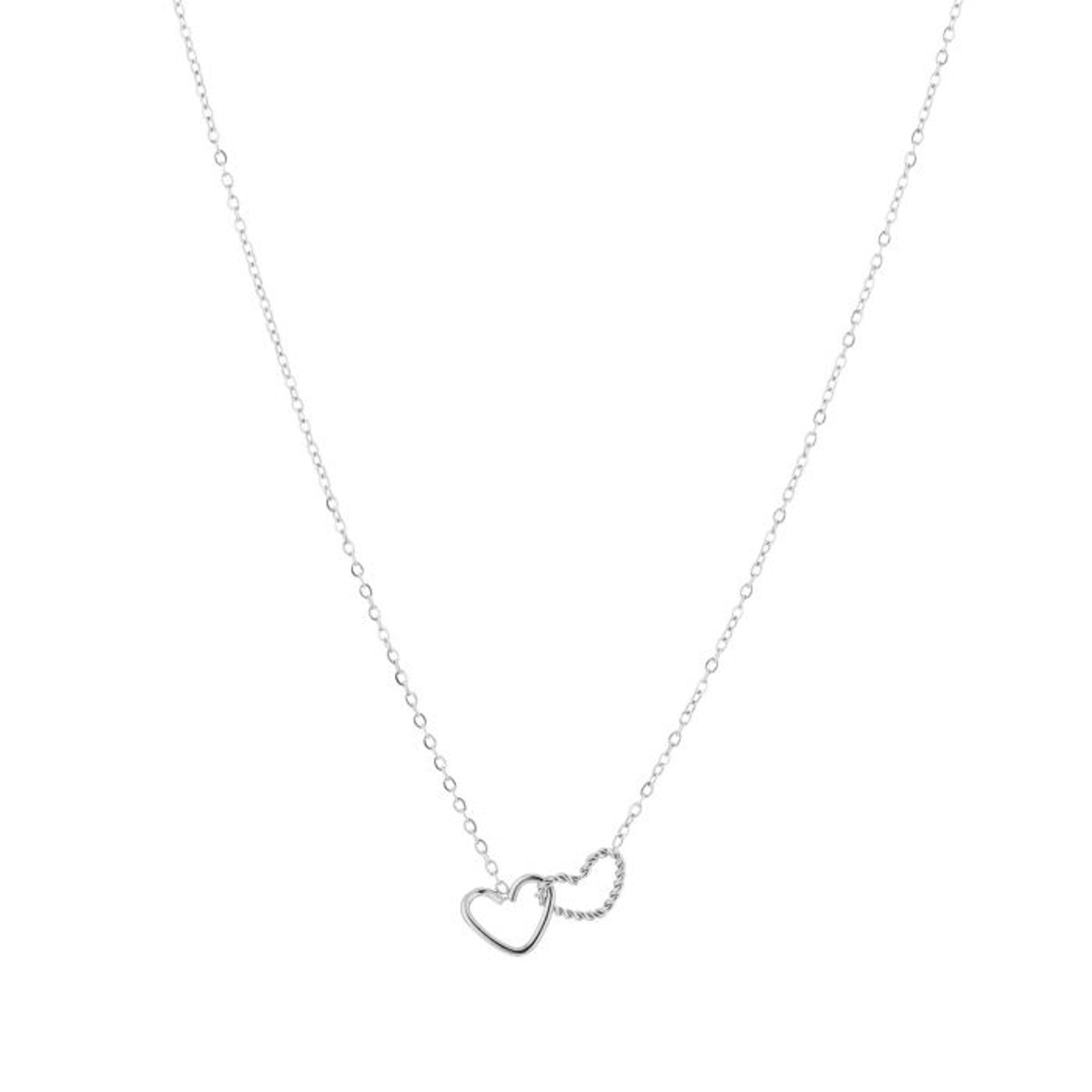 Hartjes ketting zilver- dames- kerst- sint- trendy- sieraad- moederdag