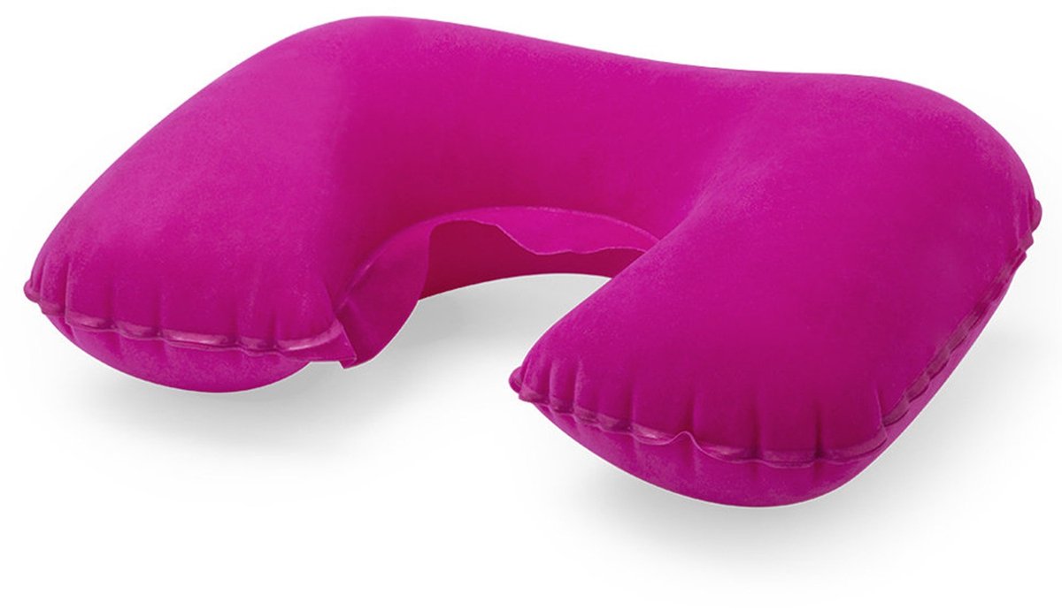 Opblaas nekkussentje roze - Nekkussens