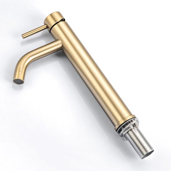 LOMAZOO Robinet pour lavabo Goud - Robinet pour lavabo Gold - Mitigeur [MIDAS]