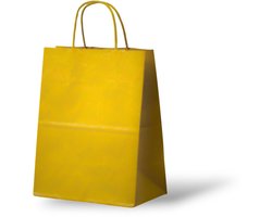 Papieren Tasjes Kraft - Goud - Medium - 24x12x31 cm - 50 Stuks