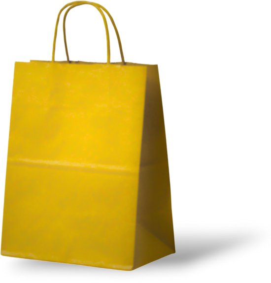 Sac en papier Kraft Goud ( Medium) - Tassen en papier - 24 x 12 x 31 cm - Paquet de 50