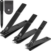 Nuvance - Nagelknipper - 4 in 1 - Nagelknipper Set met Nagelvijl - Nageltang - Teennagelknipper - Voor Kalknagels