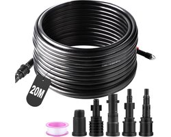 Pressure Washer Hoses - 20 m - 180 Bar - Unclogging Hose met 5 Adapters voor Kärcher - Lavor - Interpump - Bosch