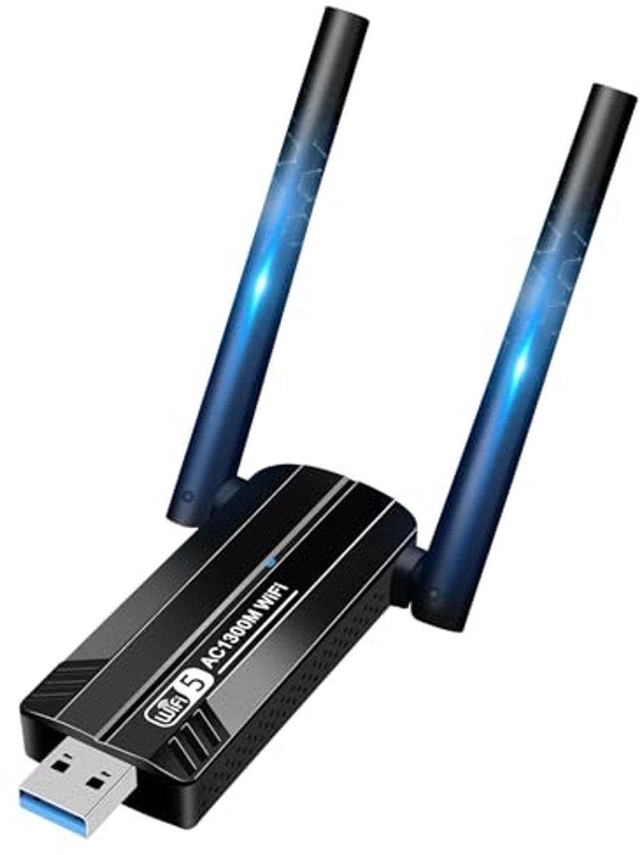 WLAN Stick 1300Mbps USB 3.0 Dual Band Adapter met 5dBi antenne voor Hoge Snelheid