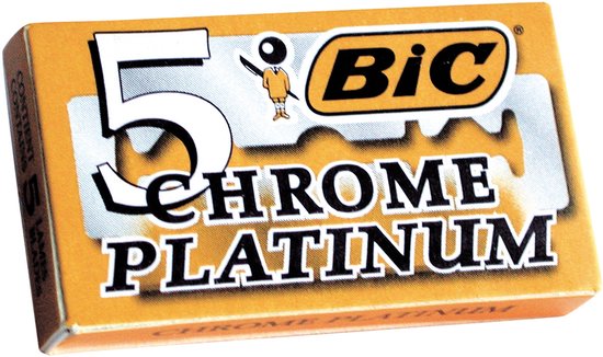 BIC Chrome Platinum Double Edge Razor - Scheermesjes - Platinum coating - Scheermes - 100 Stuks
