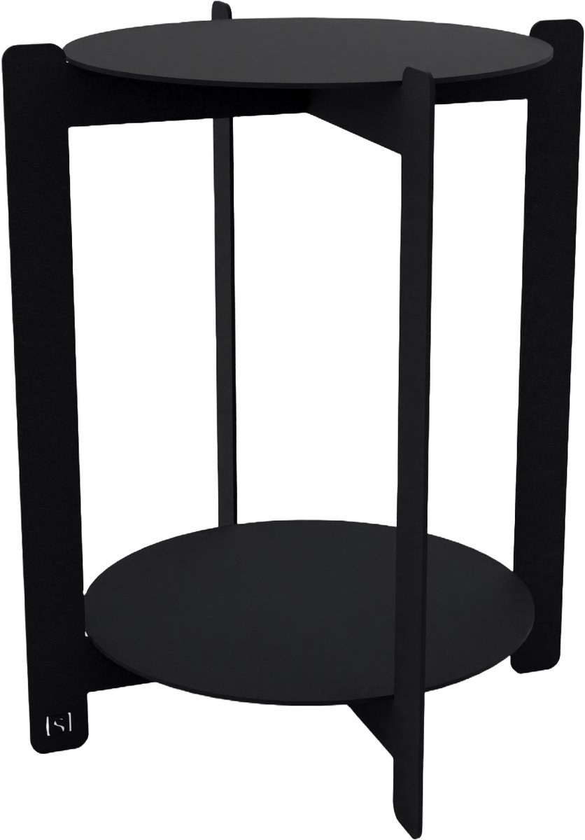 Bijzettafel Solis | Metaal | Zwart | L50xB50xH60 cm