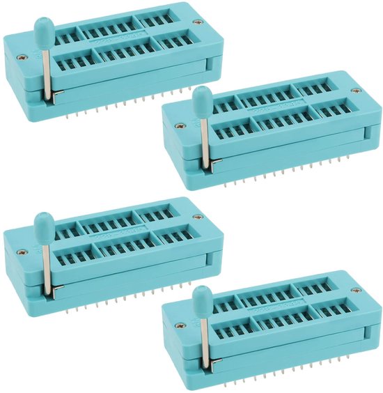 Sockets For Microcontroller 4pcs 28 Pin IC Test ZIF Socket 2.54mm Pitch DIP Board Socket Integrated ...