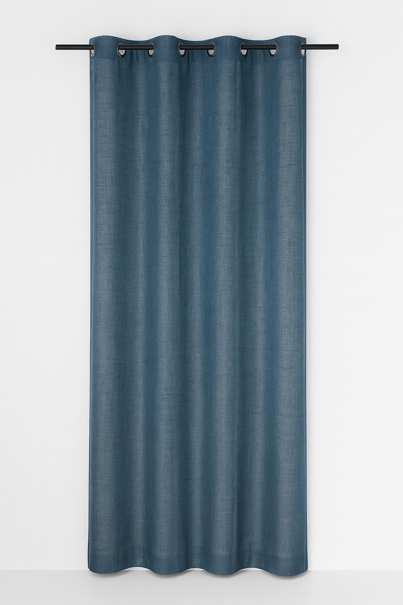 Edera voorhang gordijn petrol 8 Rings 135 x 260 cm