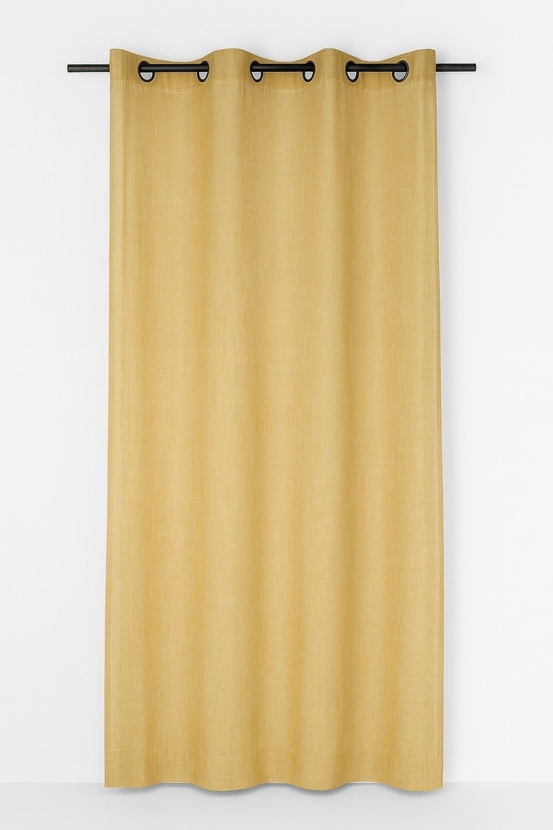 Edera voorhang gordijn oker geel 8 Rings 135 x 260 cm