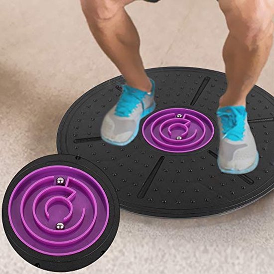Planche D’équilibre Akozon Purple Labyrinth – Fitness, Yoga Et Stabilité à 360° Pour Tout Le Corps