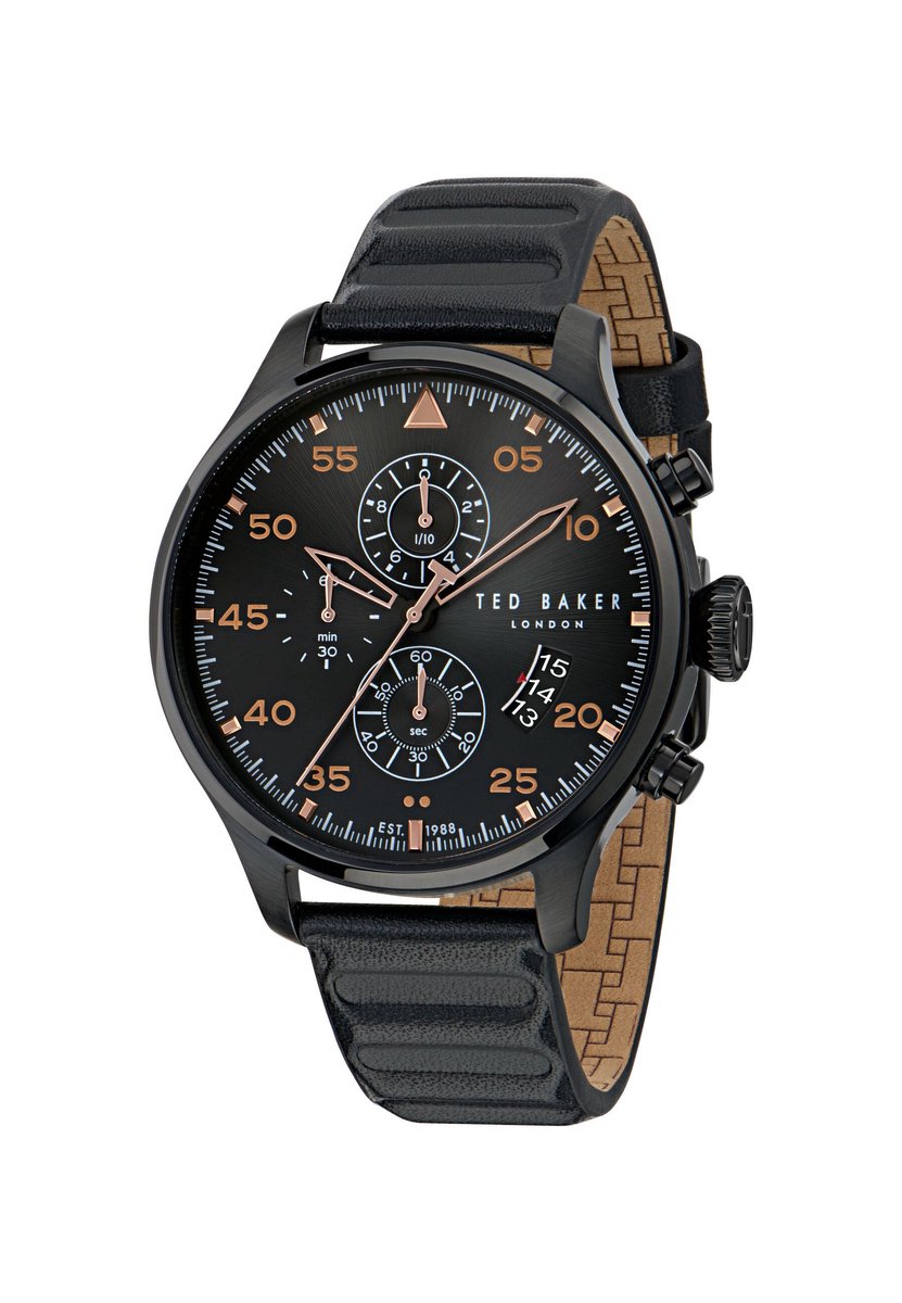 Ted Baker Ted Baker Apple® (38Mm-40Mm) Watch-Bandje Zwart Armband: 100% Leer 44 mm BKPFMS504W0, BKPLIF201W0