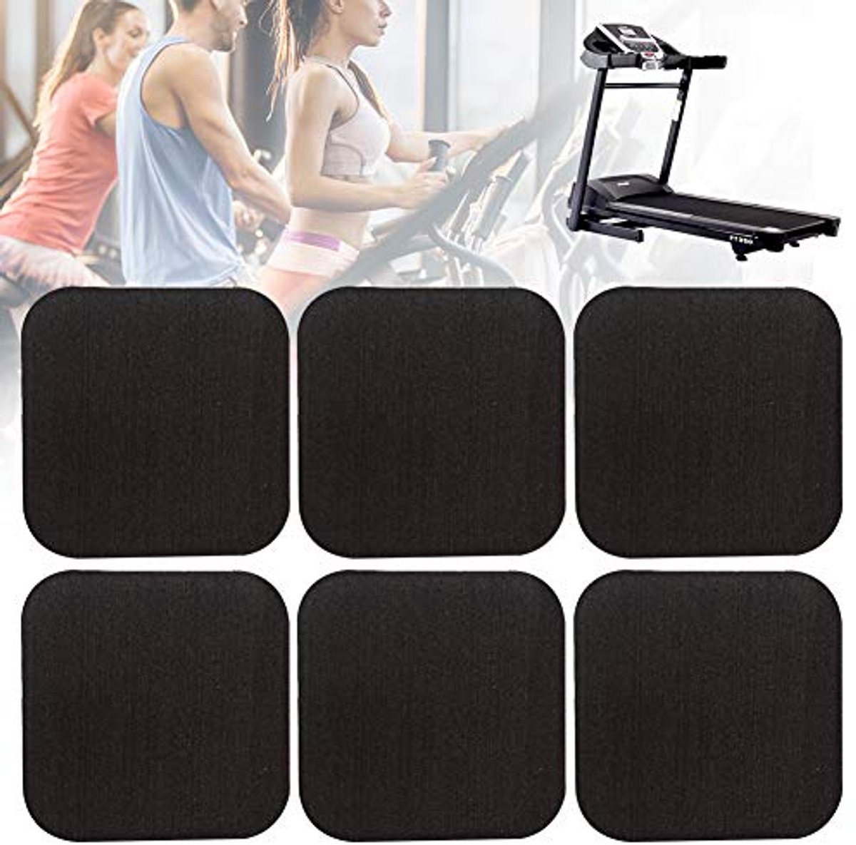 PATIKIL 6 stuks loopbandmat, 10 x 10 x 2 cm, schuim met hoge