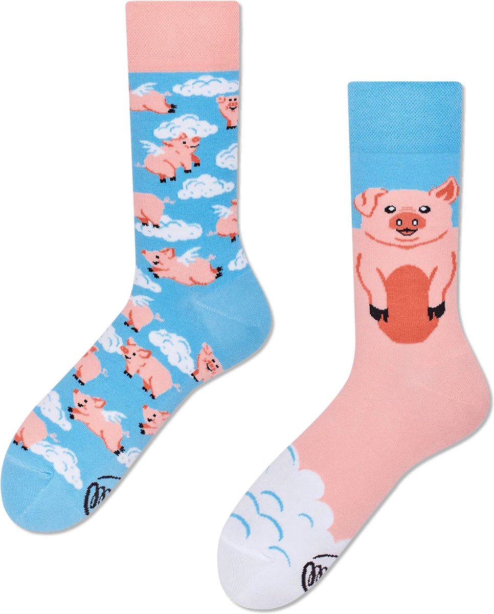 Many Mornings unisex sokken - Piggy Dream - Unisex - Maat: 43 - 46