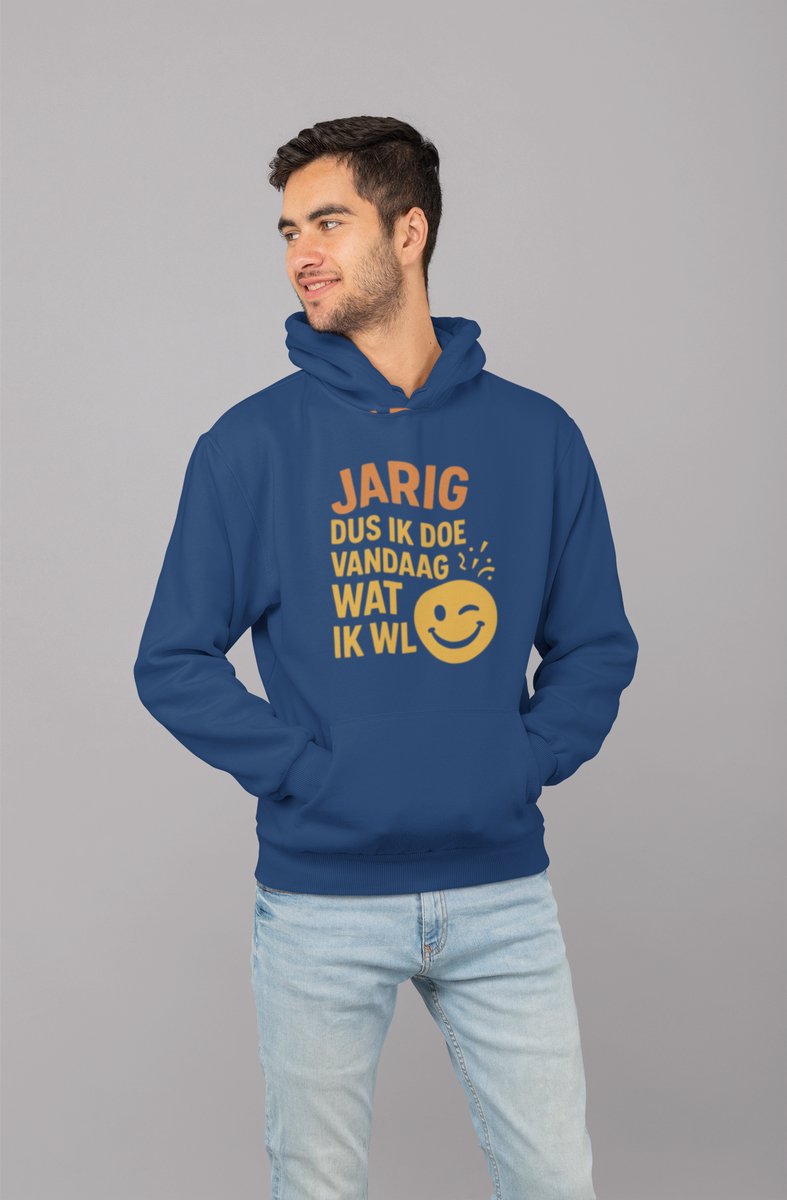 Doe Wat Ik Wil - Verjaardag Hoodie Navy - Grappig Hoodie - Maat XXL - Verjaardag Cadeau Mannen - Limited Edition