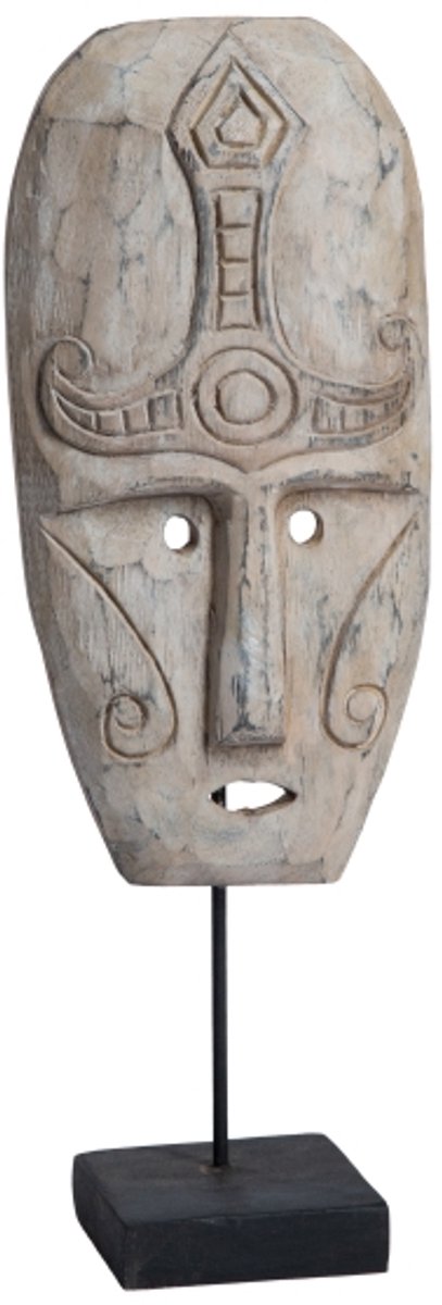 Morrigan - Paspop - Lou - L 19.0cm x W 5.0cm x H 45.0cm - Wit gekalkt