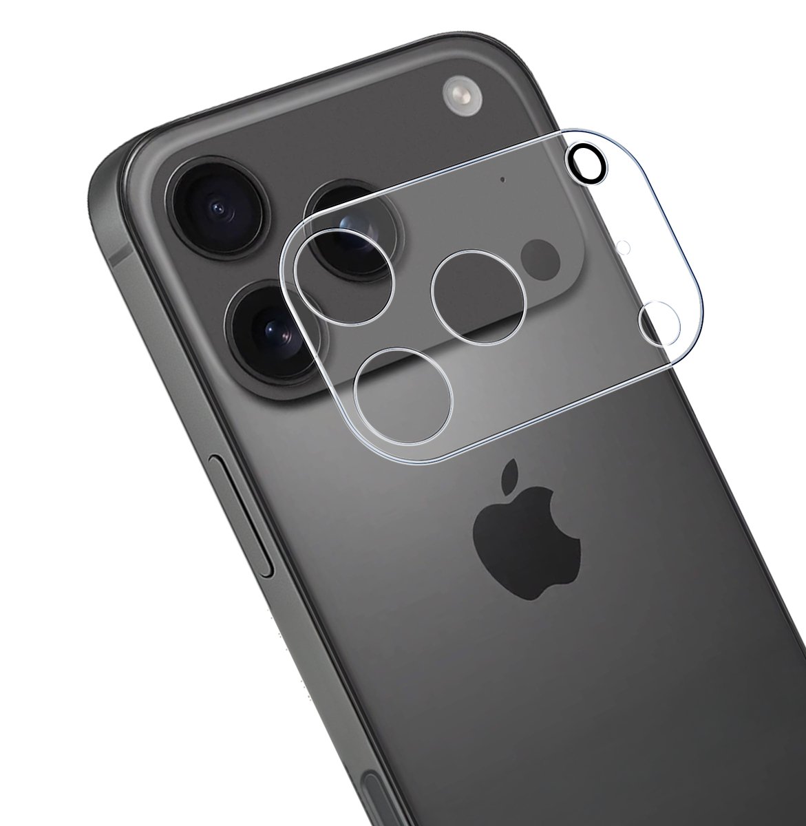 MiRowy Camerabescherming Voor IPhone 17 Pro – Aluminium En 9H Glas, Zilver, Incl. Oleofobe Coating