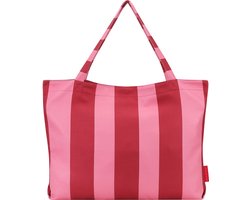 PIECE OF SUN® Strandtas groot – Donkerroze/Lichtroze – Duurzame Beachbag van 85% Gerecycled Microvezel – Lichtgewicht, Sneldrogend & Ruim - Cadeau voor vrouwen - Cadeaubon 50 euro - Valentijn cadeau vrouw