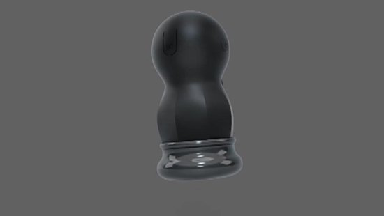penishülle vorne offen Black Mustache Acrylic Barbell Tongue Ring