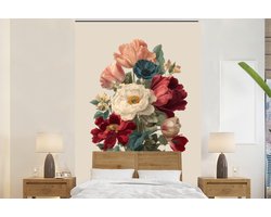 Behang - Fotobehang Boeket - Warme tinten - Elegant - Breedte 180 cm x hoogte 280 cm