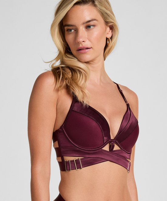 Hunkemöller Dames Lingerie Voorgevormde push-up longline beugel bh Colette - Paars - maat C70