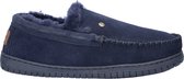 Warmbat Grizzly Suede Heren Sloffen - Donker Marineblauw