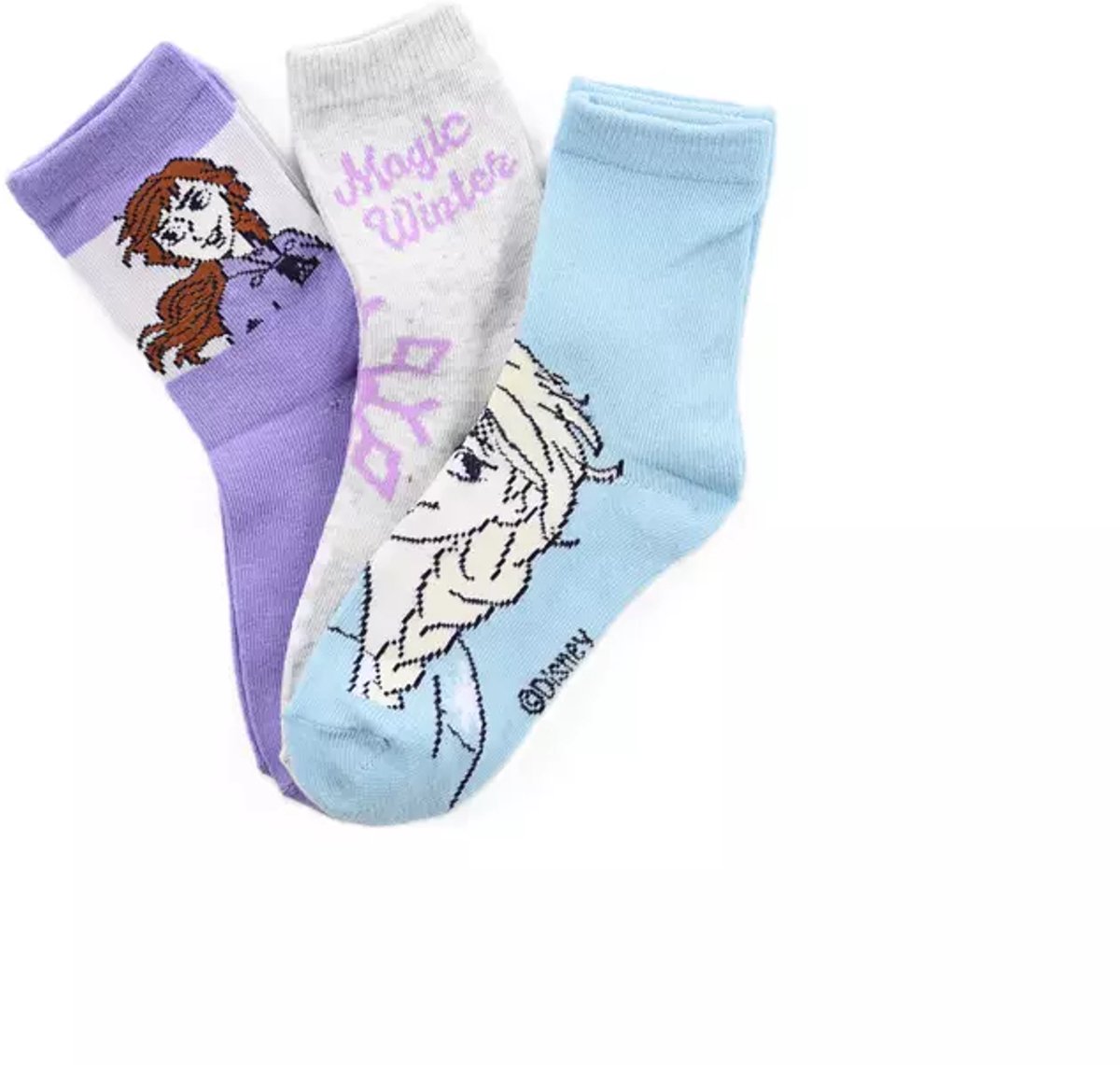 Disney Frozen Sokken – 3 Paar – Elsa & Anna – Kinder Sokken – Maat 23/26