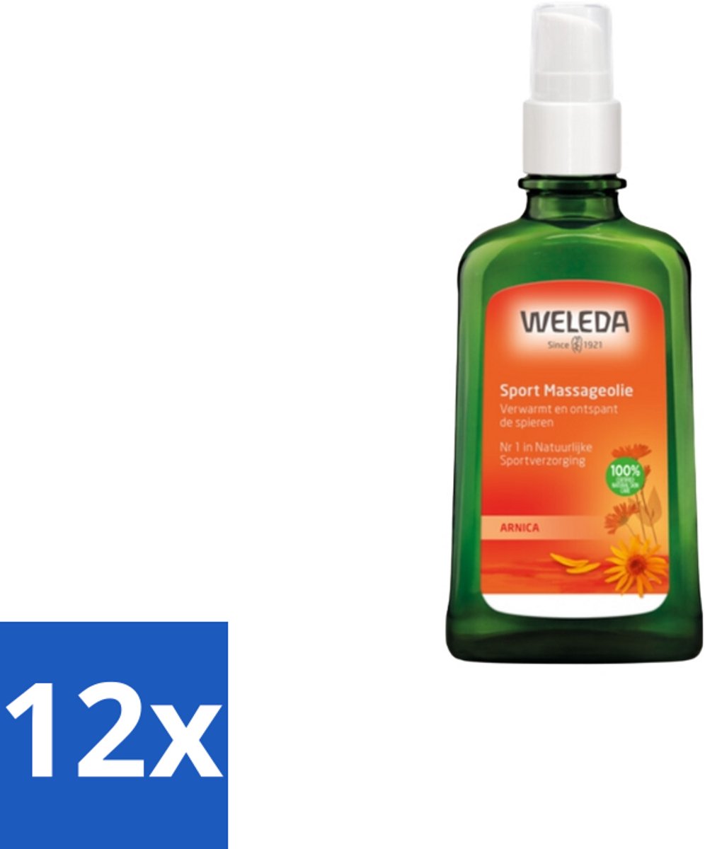 WELEDA - Massageolie Sport - Arnica - 100 ml - Voordeelverpakking - 12 stuks