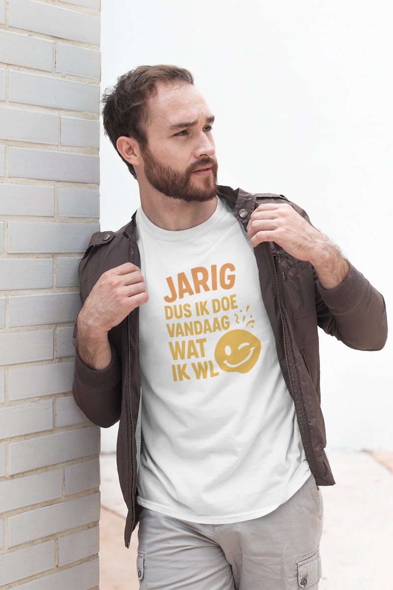 Doe Wat Ik Wil - Verjaardag T-shirt Wit - Grappig T-shirt - Maat L - Verjaardag Cadeau Mannen - Limited Edition
